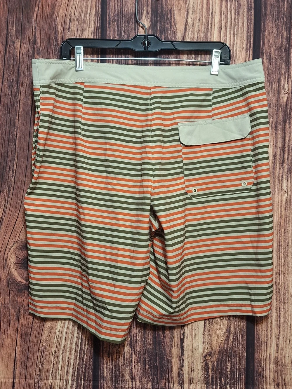 American Eagle Mens Orange And Green Boardshorts Size Large